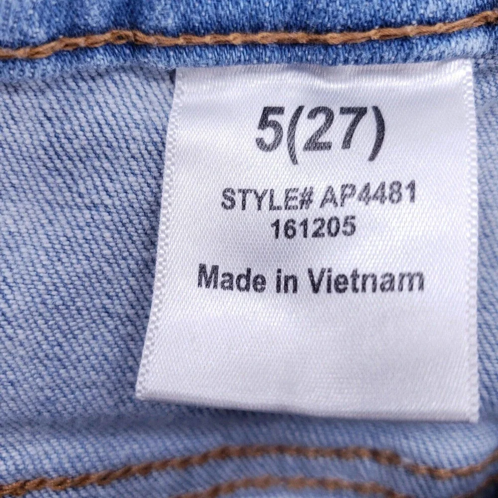 Fashion Nova Jeans Womens Size 5 Blue Denim Straight Stretch Mid Rise VTG Casual